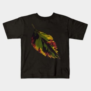 vintage colorful floral artwork, antique leaves art floral Kids T-Shirt